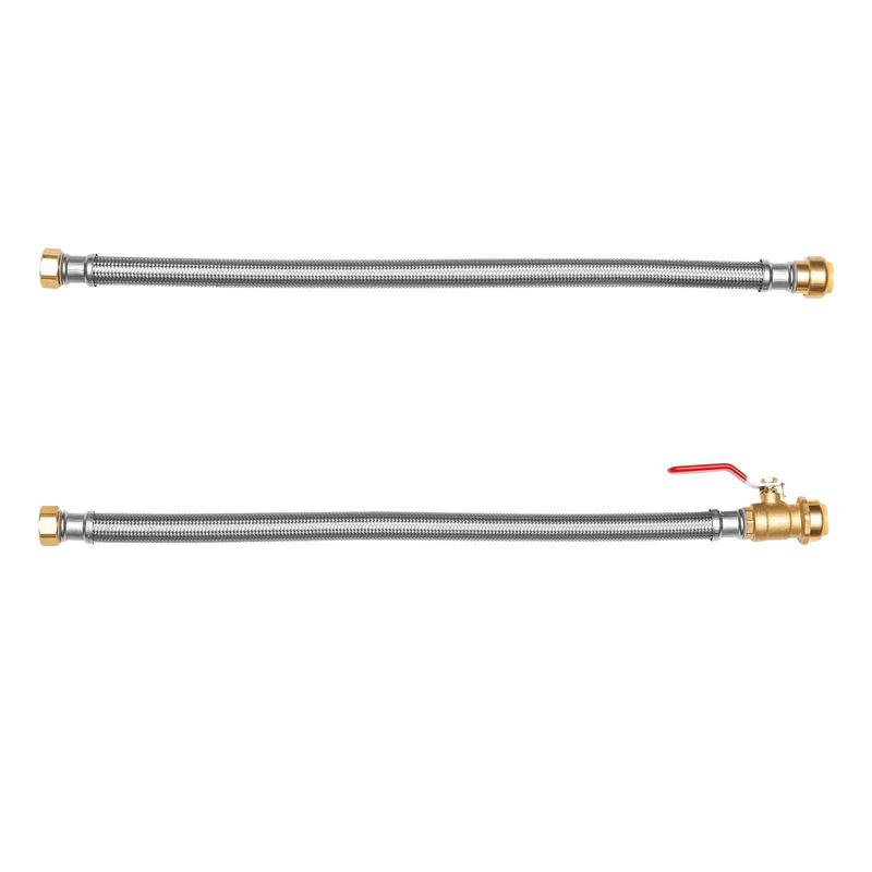 Braided Line - Water Heater Kit, Push-Fit Valve Flexible