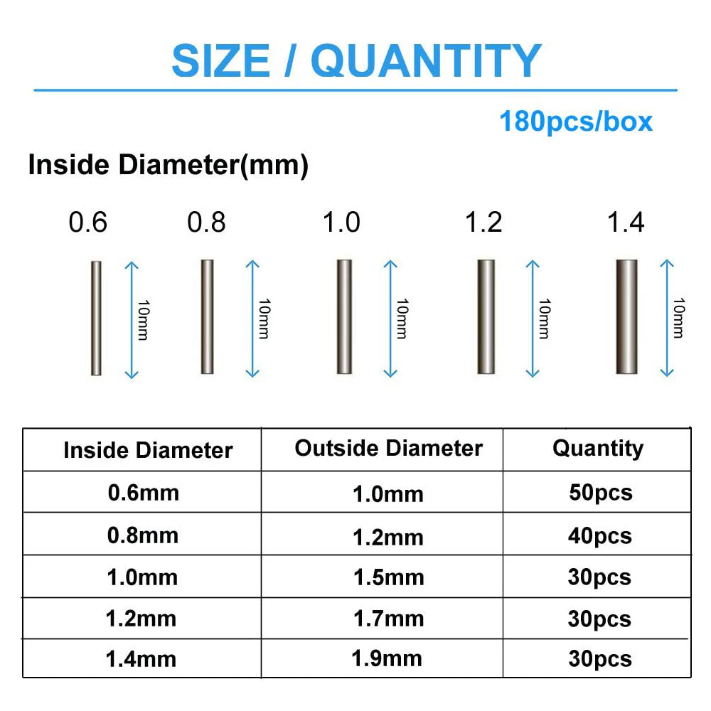 180Pcs/Box 0.6mm-1.4mm Copper  – обзор и цена Fishing Line Box