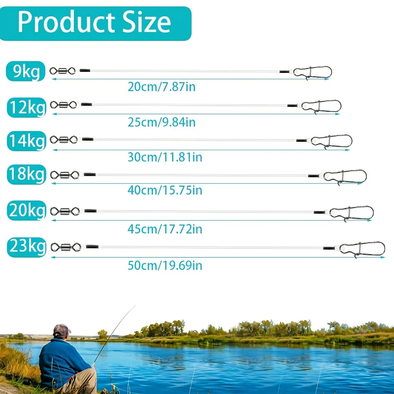 15pcs Fluorocarbon Wire Leader – обзор и цена Leader Line