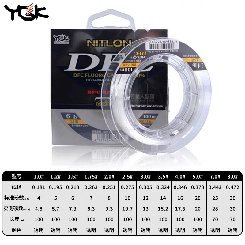 YGK Original DFC Carbon Line L – обзор и цена Fluorocarbon Line