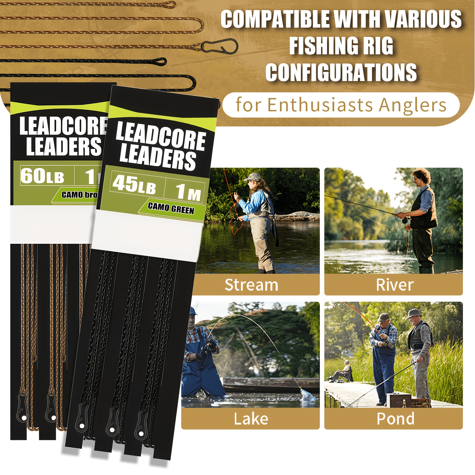 Carp Fishing Leadcore Leaders  – обзор и цена Leader Line
