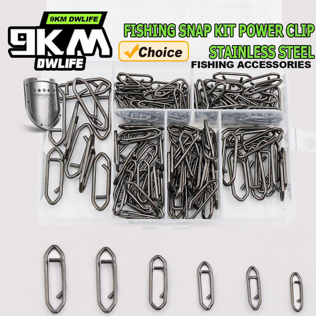 9KM Fishing Snap Kit 110pcs Po – обзор и цена Freshwater Line